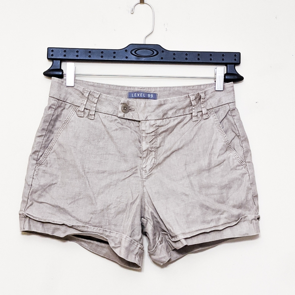 Anthro Level 99 linen blend shorts
